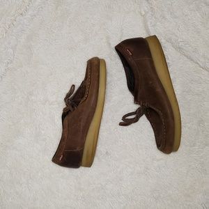 Vintage Women's Clark's Brown Leather Shoes Wallabees Sz 7.5